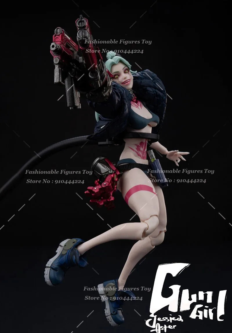 IN STOCK Romankey X COWL 1/12 Women Soldier Battle Gun Girl Jessica Anime Cool Mobile Suit Girl 6" Super Flexible Movable Model