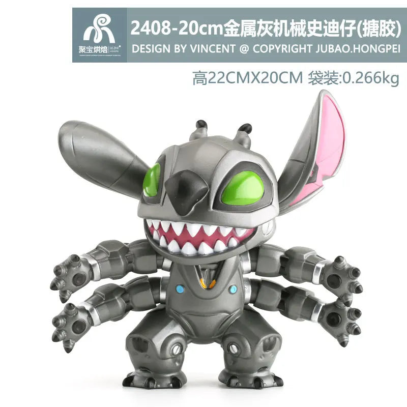 Stitch Mechanical Model Red Blue Gray Steampunk Robot Figure Anime Collectible Desktop Decor Stitch Figure Stitch Plush Toy
