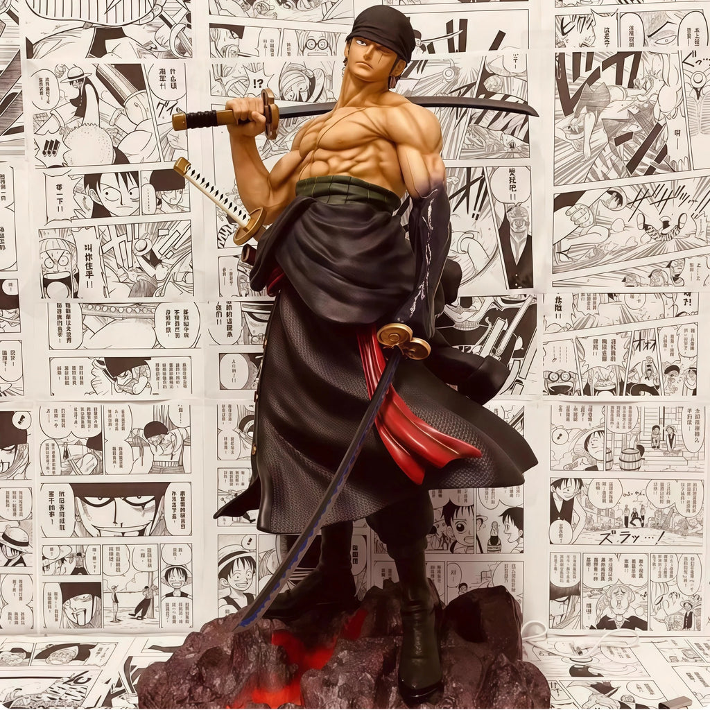 In Stock One Piece 73cm Roronoa Zoro&70cm Goose Step Luffy&70cm Dream Ace Super Large Figure Popular Anime Characters Fan Gift
