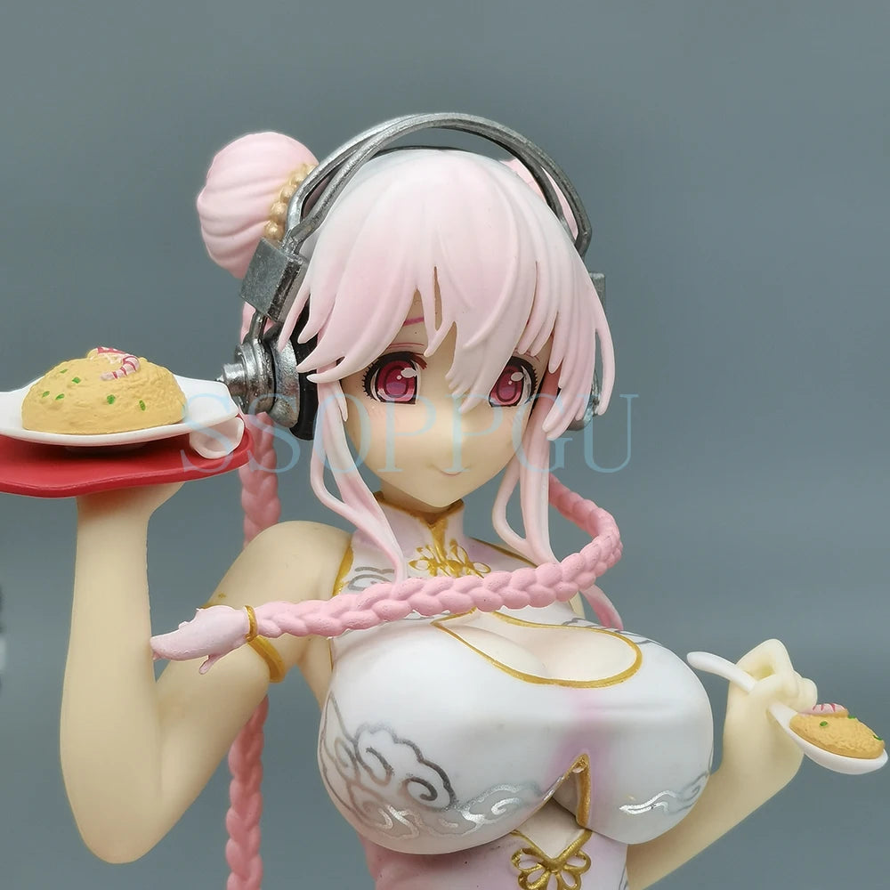 Emontoys Sonicomi SUPER SONICO Figur Cheongsam 1/7 Anime Girl PVC Actionfigur Spielzeug SONICO Statue Spielsammlung Modellpuppe