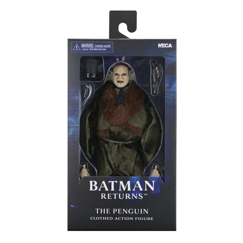 NECA Toys Batman (1989 Film) & Batman Returns Batman/Catwoman/The Penguin 8" Clothed Action Figure Model Doll Garage Kit