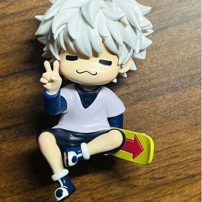 Cute Chibi Killua Zoldyck Hunter x Hunter Cat Style Figure Anime Mini Statue Desktop Ornament Collectible Model Lovely Birthday