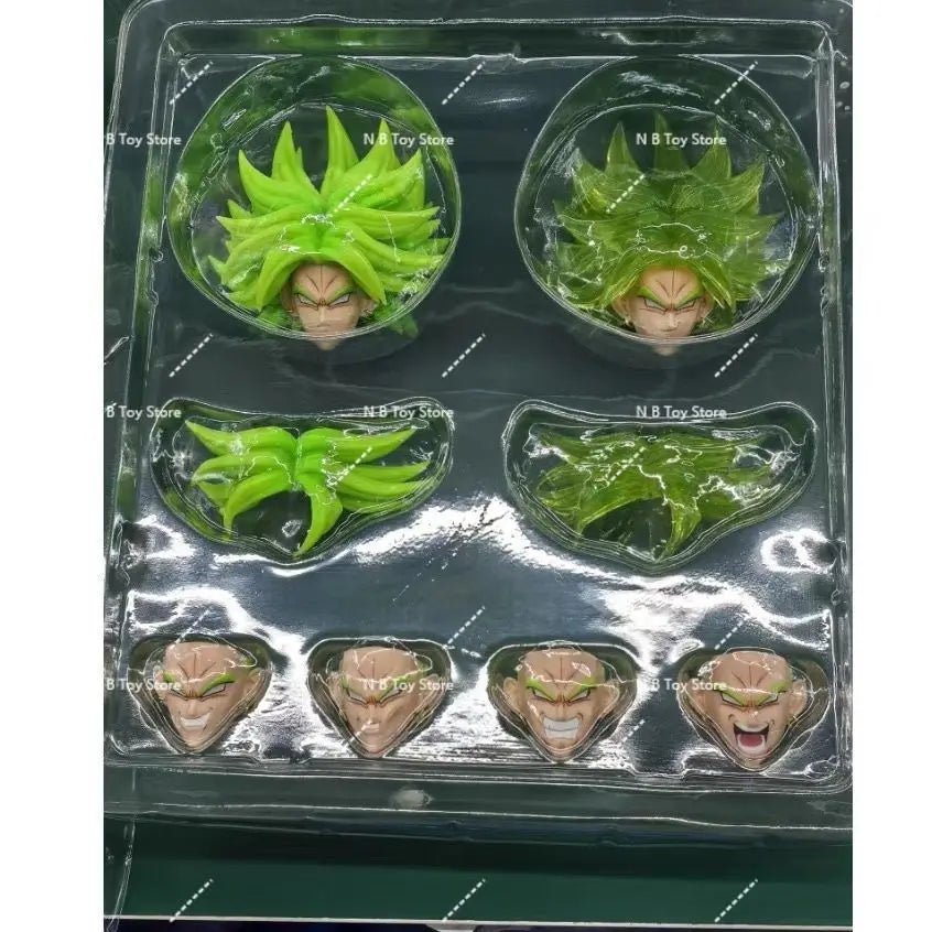 In Stock MP Model 03A 03B Dragon Ball Z SHF SSJ Broly Heads Kit Accessories Headsculpt Anime Action Figures Toys PVC Gift Models