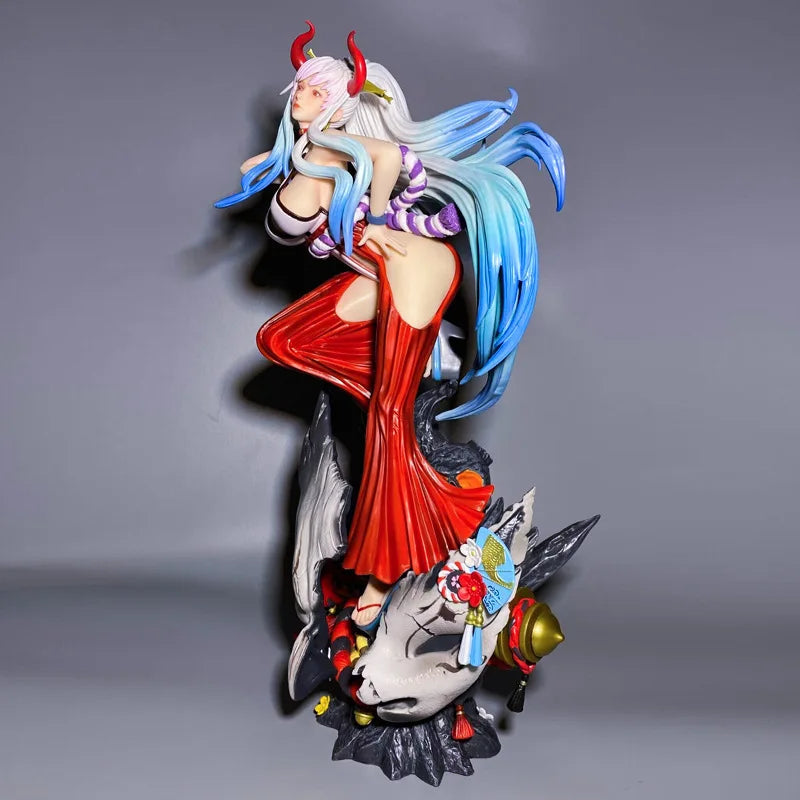 45,5 cm One Piece Yamato Stehende Anime-Mädchen-Figur Modell Gk Große Statue Jungensammlung Desktop-Dekoration Ornament Spielzeug Geschenke