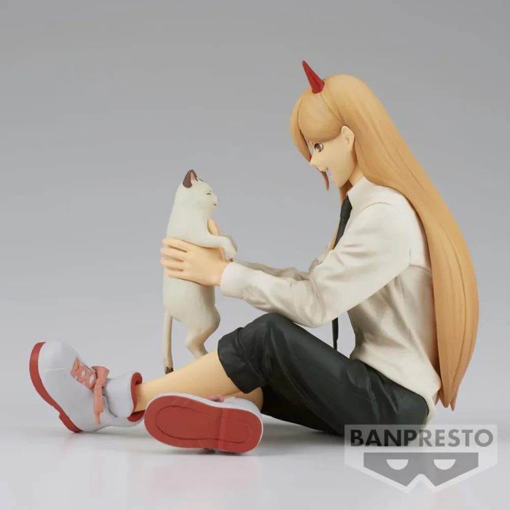 In Stock Original Banpresto Break Time Collection Chainsaw Man Power Kawaii Action Figure Anime Genuine Collectible Gift