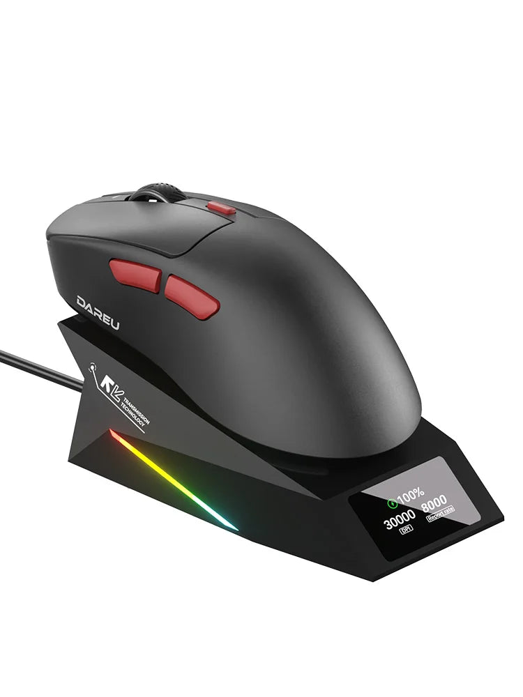 DAREU Wireless Gaming Mouse 8khz Polling Rate AIM-750 (3950) 30000 DPI Tri-mode Mouse Gamer 60g with Charging Base