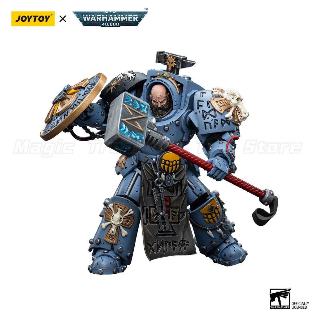 【In Stock】JOYTOY Warhammer 40K Space Wolves Arjac Rockfist Model Toy Gifts 1/18 Action Figure