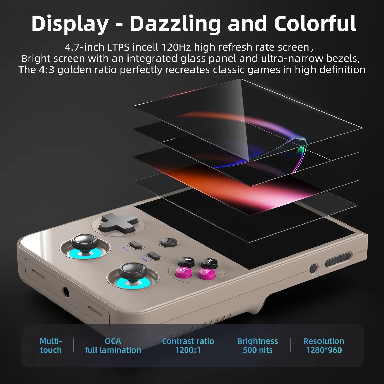 ANBERNIC RG 477V Retro Handheld Game Console 4.7" LTPS In-Cell Android 14 DSP Sound Effect Video Player Support AI RixelHK PS2