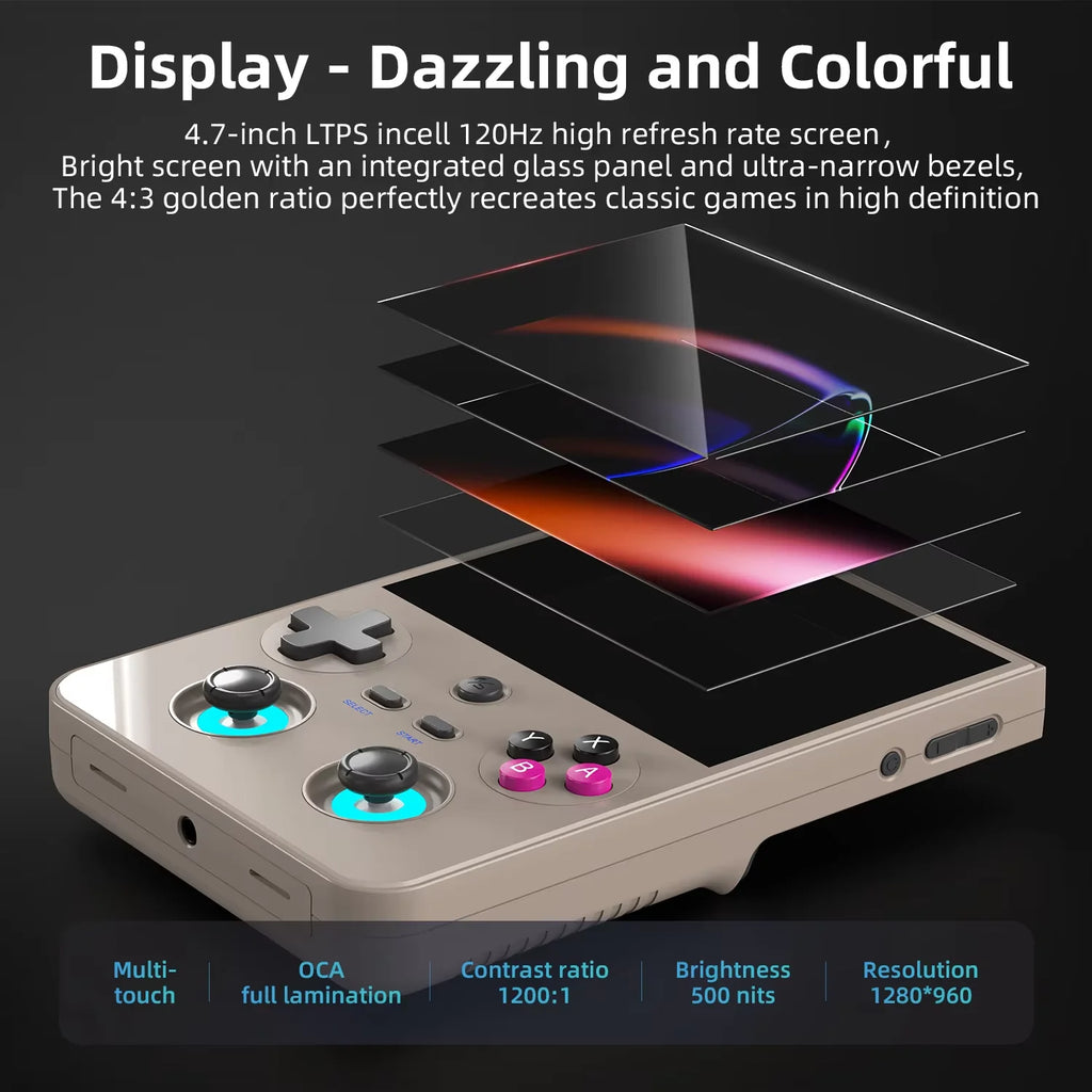 ANBERNIC RG477V Handheld Game Console Android 14 Video Player 4.7" LTPS In-Cell DSP Sound Effect Support AI RixelHK 1080p-DP ps2