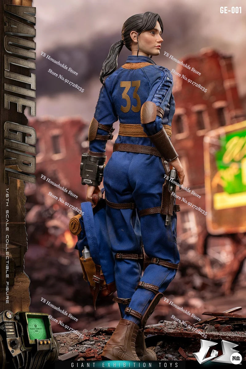 GIANT EXHIBITION TOYS GE-001 1/6 Collectible Vaultie Girl Action Figure Shelter Scene Cosplay 12" Full Set Female Soldier Model