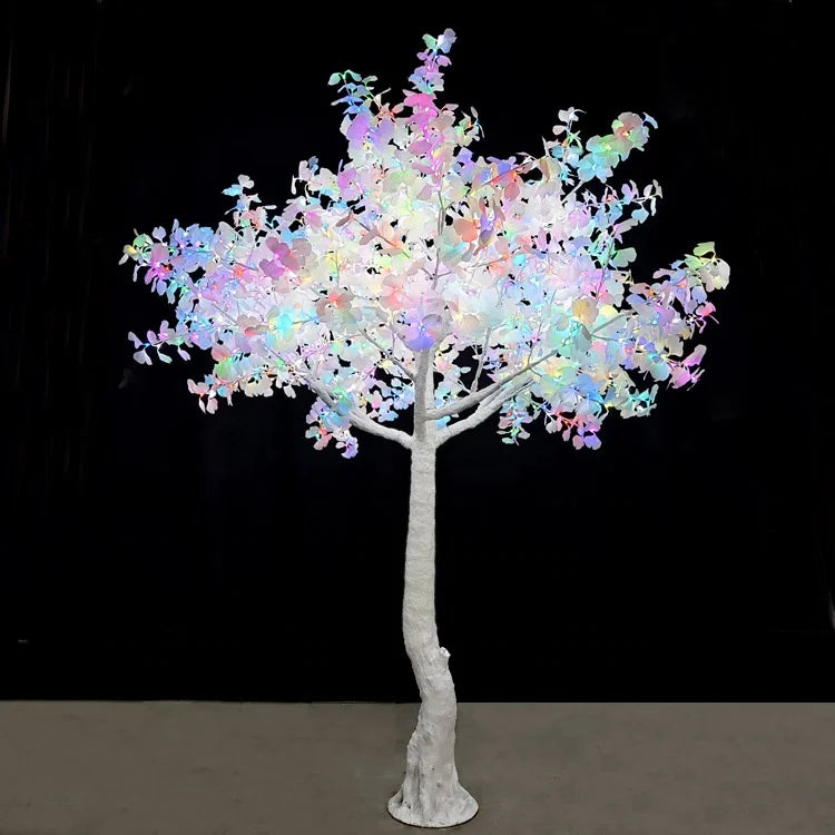 Wholesale Outdoor Landscape Decoration 13ft White RGB Ornament Luminous LED Christmas Flower Tree Light Garden Decoration