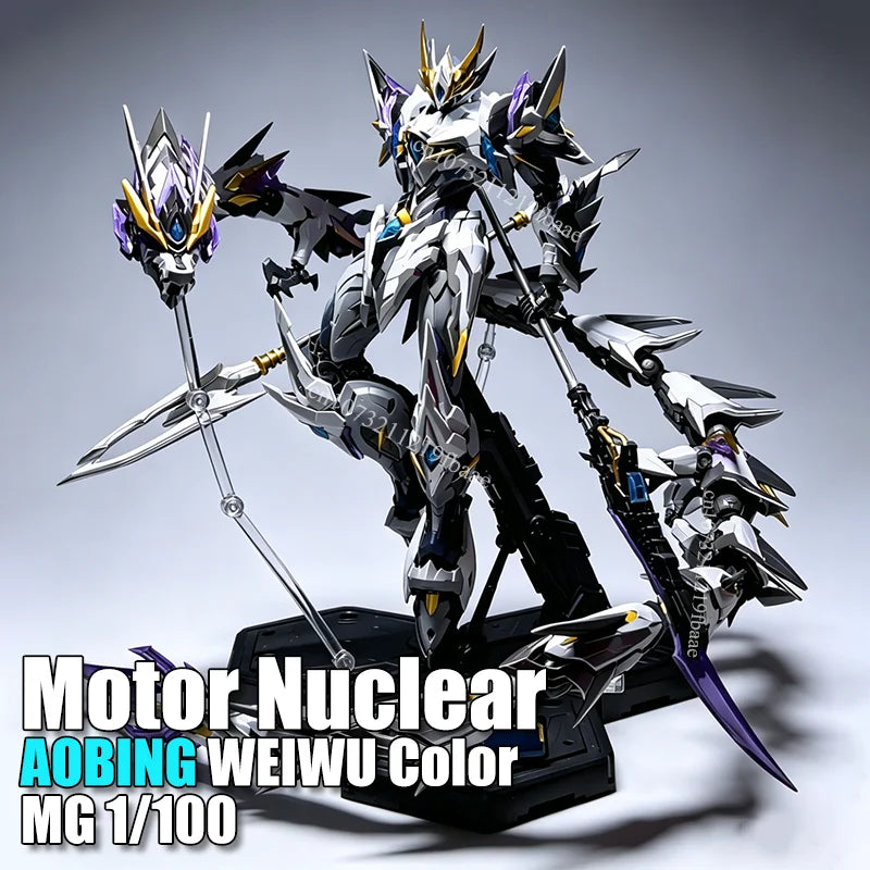 In Stock Motor Nuclear Model AOBING MG 1/100 WEIWU Color MNP-XH03W Assemly Model Kit AOBIN Toy Alloy Skeleton Action Figures