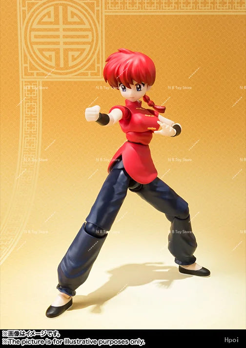 In Stock Origin BANDAI SH Doll Ranma Saotome Ranma 1/2 Inventory Anime Action Series Doll Model Toy Doll Gift