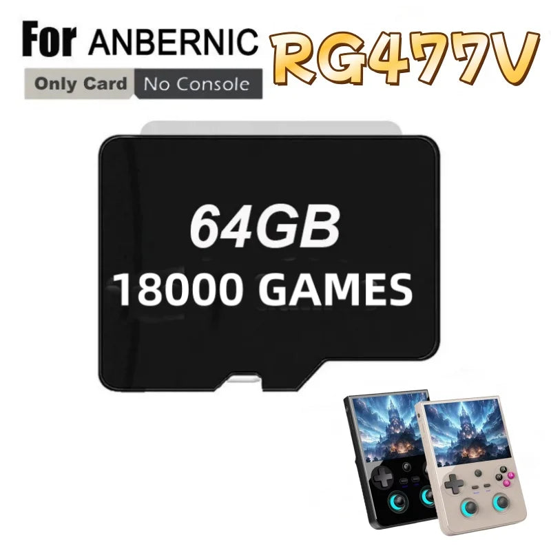 FOR ANBERNIC RG 477V Handheld Retro Game Console TF Card Memory Card SD Card 480 PS2 Games 512G 80000 Games Micro Sd PSP Games