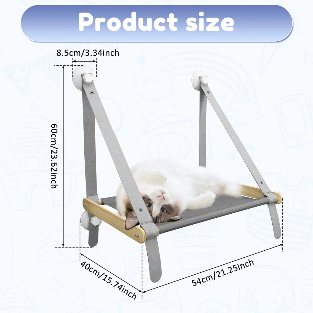 Foldable Cat Hanging Bed Window Suction Cups Pet Hammock Aerial House Kitten Climbing Seat Comfortable Pet Accessories