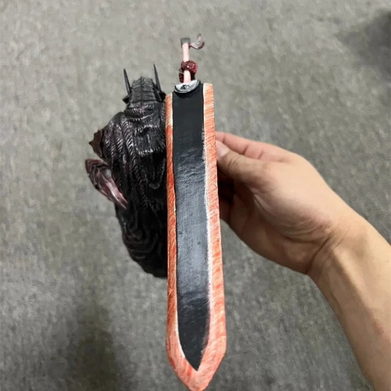 25cm Anime Berserk Guts Action Figure Armor Black Swordsman Figurine Desktop Model Ornaments Collection Birthday Gifts