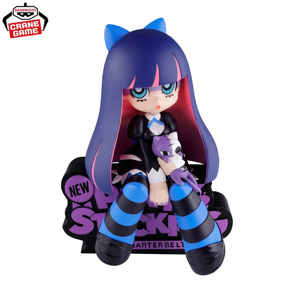 Original Banpresto Monitor Top Panty Anarchy Stocking Anarchy Action Figure (Panty & Stocking with Garterbelt) Anime Model Toys