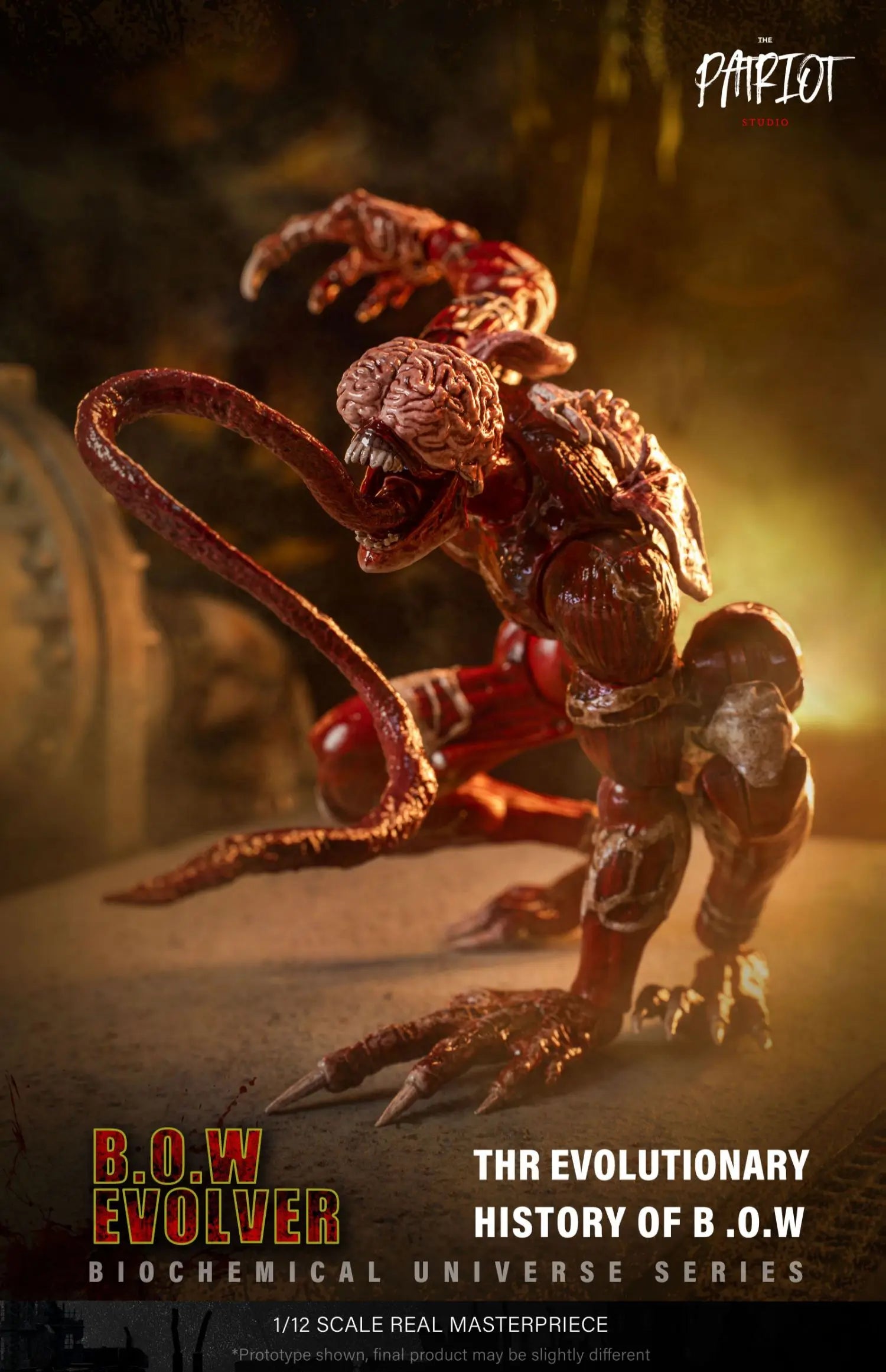 Patriot Studio 1/12 B.O.W Evolver Mutated Monster Figure Movable Model Soldier Action Figure Body Doll for Collection