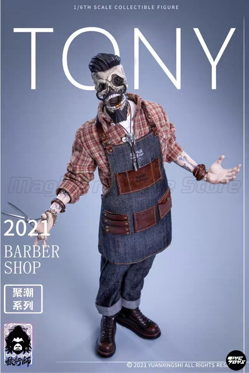 【MT】Original YUANXINGSHl JC-001 Gathering Trend Series First Round Oil Head Barber Tony 1/6 Action Figure Toy Model