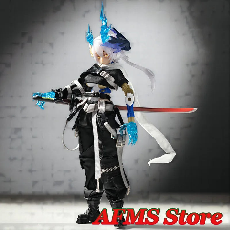 SHF 1/12 Anime Mobile Suit Girl Shirt Cargo Pants Boots Marginal Walker Series Battle Gang Pioneer Clothes For 6" Body