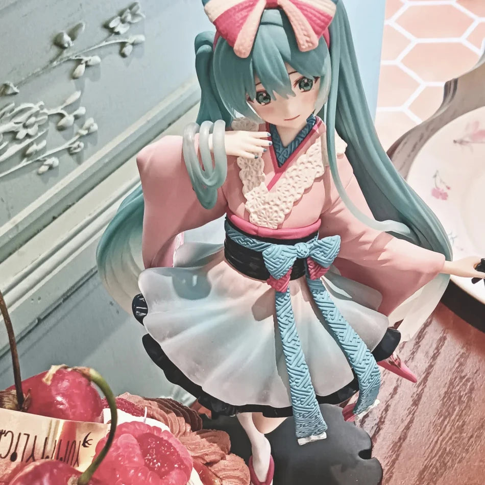 FuRyu Original Genuine Vocaloid Hatsune Miku Tenitol Tenitol Neo Tokyo Series Kimono 20cm Collections Model Figures Toys Gifts