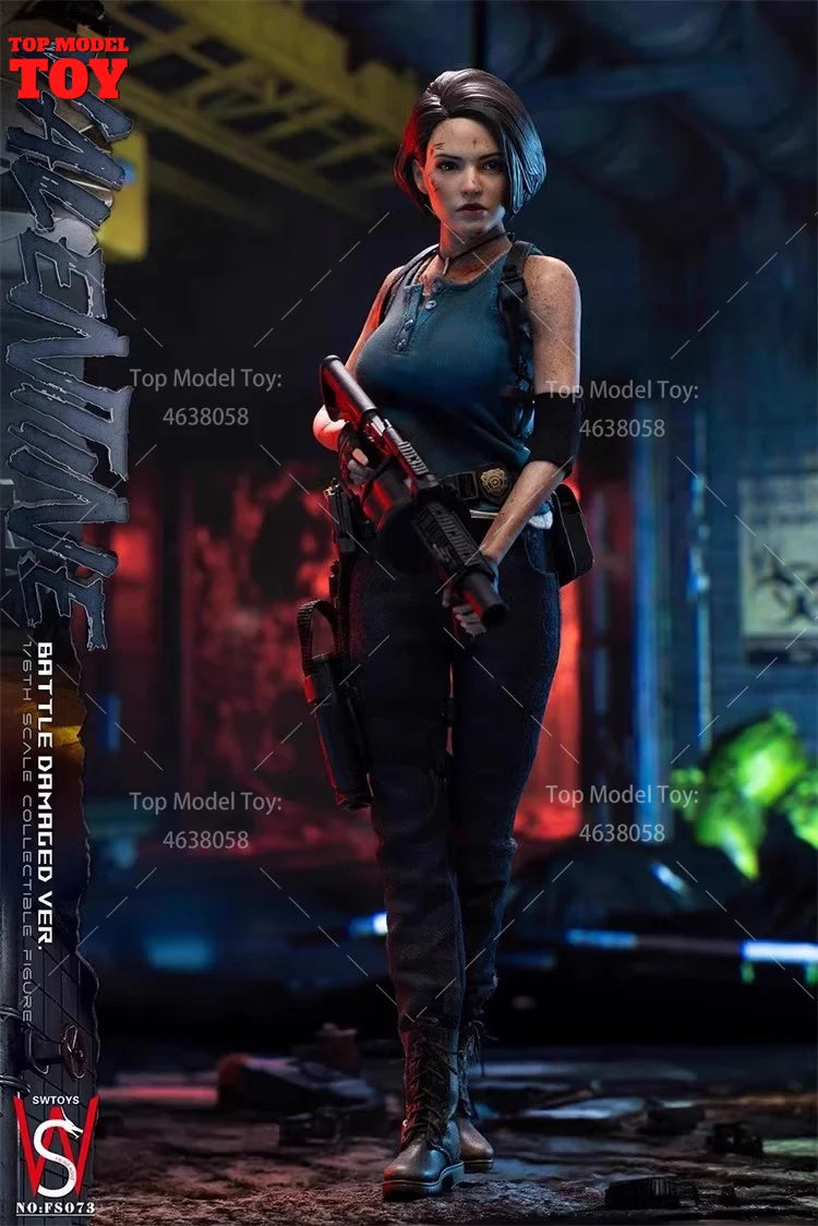 SWTOYS FS072 FS073 1/6 Normal Damaged Action Figure Dolls with Movable Eyes Head Sculpt Model 12'' FemaleSoldier for Collectible