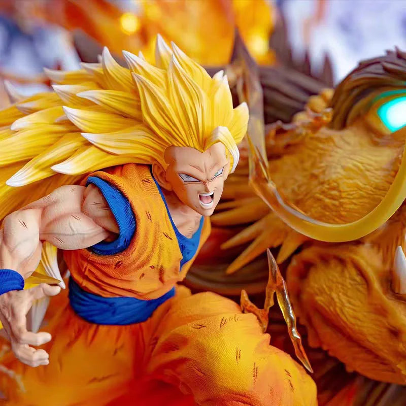 22cm Dragon Ball figures Goku Dragon Fist Super Saiyan3 Anime Figure PVC figurine Statue Collection Model Room Decor Toys Gifts