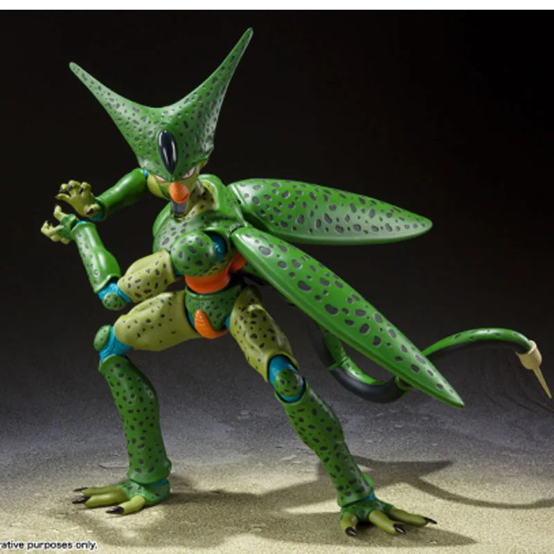 In Stock Genuine Bandai Dragon Ball Z Model Kit SHF Cell First Form Anime Action Figure Collection Finished Model Boy Toys Gifts