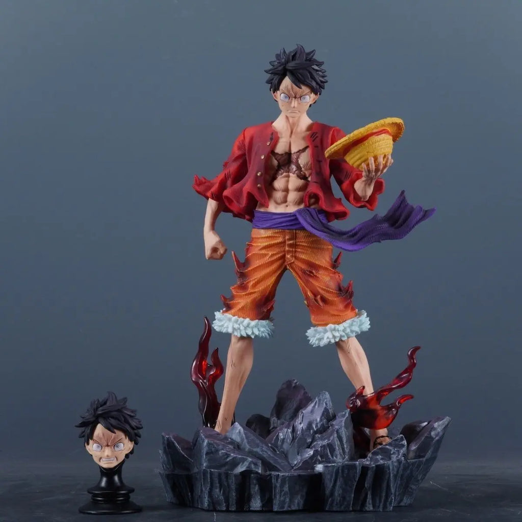 One Piece Luffy Anime Figure Four Emperors Monkey D. Luffy 24cm Action Figurine Pvc Collectible Model Doll Toys