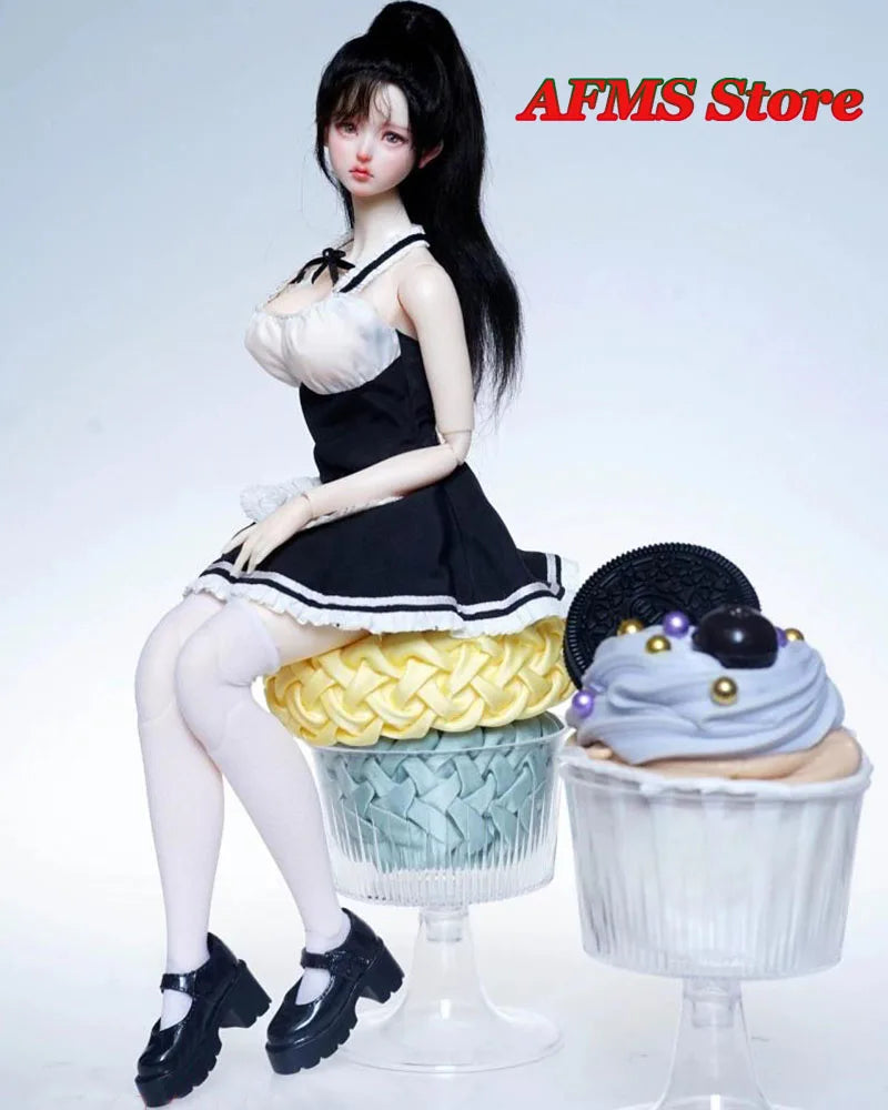 CCN6013 1/6 Women Soldier Sexy Gothic Maid Attire Cosplay Anime Sweet Lolita Servant Uniform Fit 12inch Action Figure Body