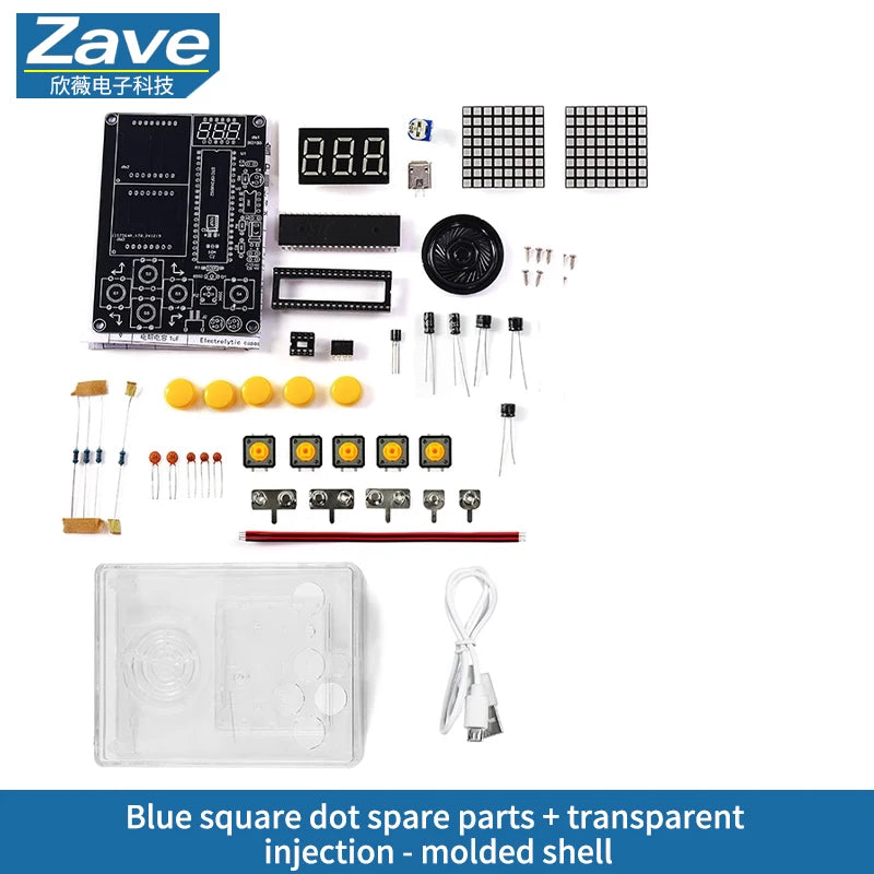 Pixel Game Console Making Kit: 51 Single - Chip Microcomputer Tetris Puzzle Game Electronic DIY Welding Practice