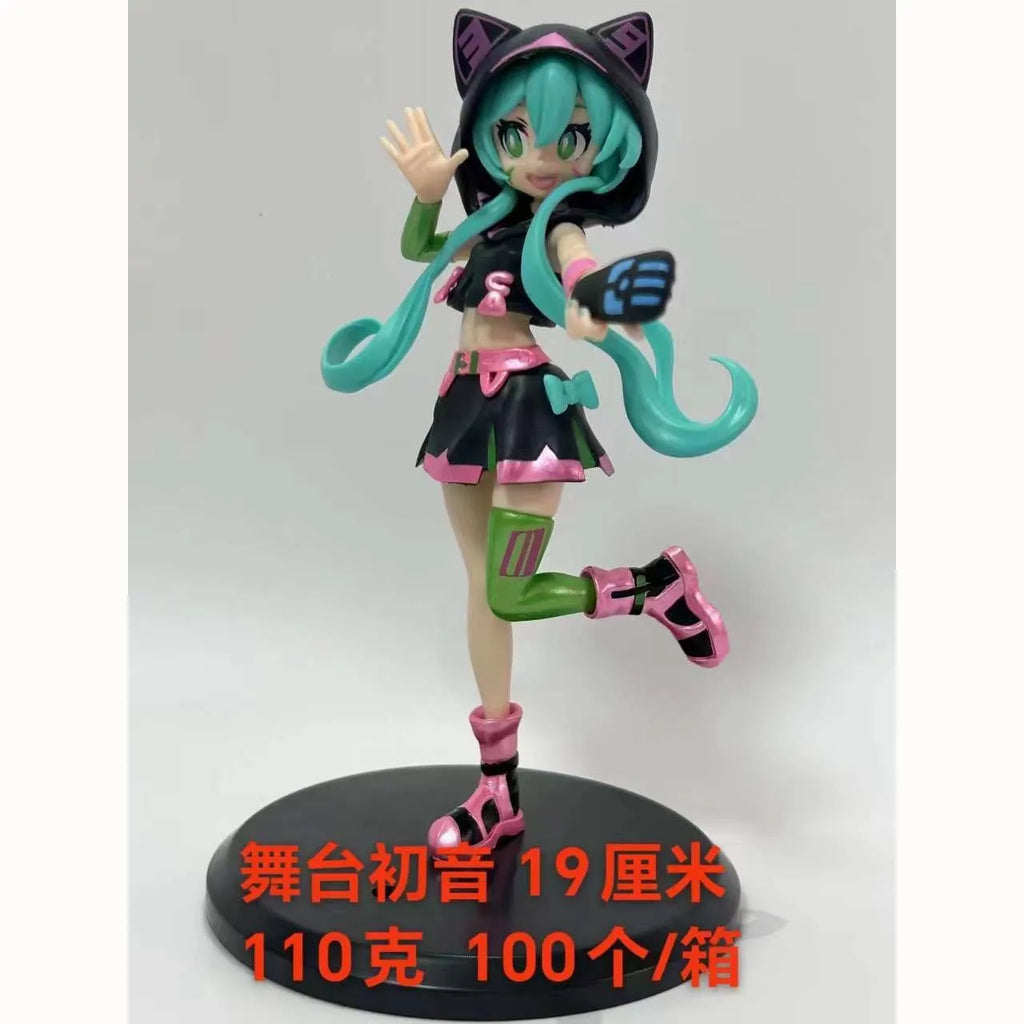 19CM Anime Hatsune Miku Figure Stage Performancer Dress up Model Toy Gift Action Figure Collectible Doll Concert Support