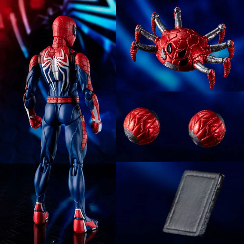 Spider Man PS4 Game Upgraded Version Peter Parker Action Figure Sony Base Statue Scene legend Avengers Model Toy Collection Gift