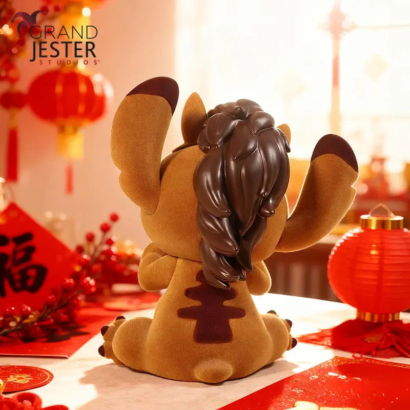 Disney Stitch Year of the Horse Limited Edition Anime Figure Collectible Toy with Gift Box for Desktop Decoration Birthday Gifts