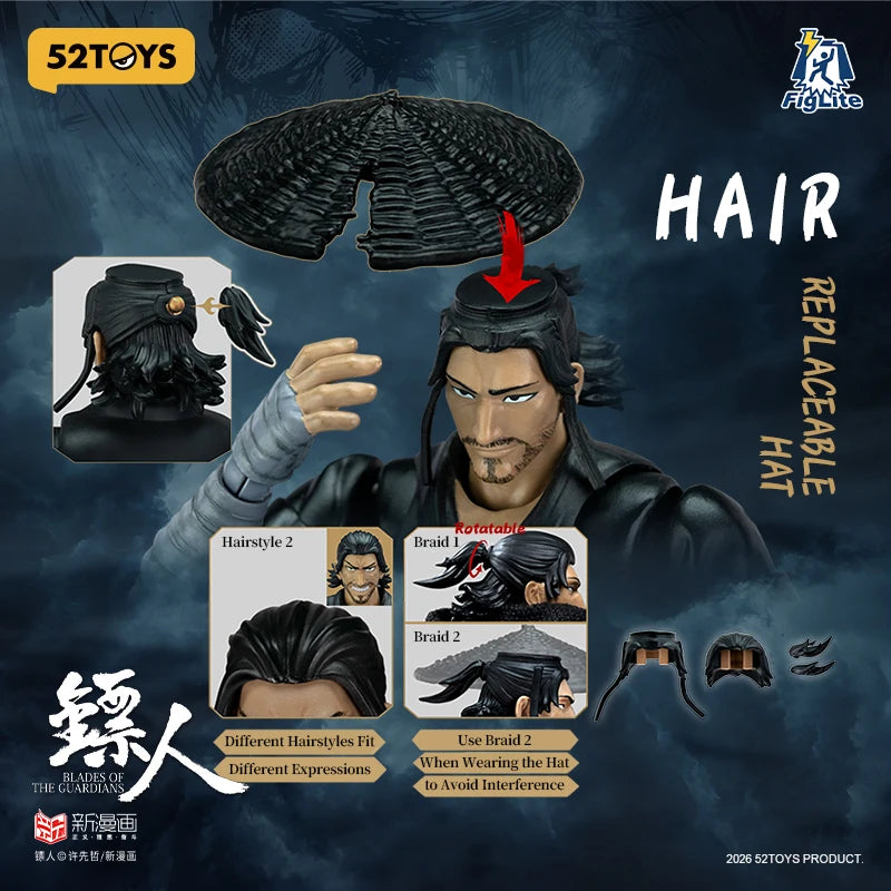 52TOYS FigLite Blades Of The Guardians Daoma  1/12 Scale Male Soldier Anime 6Inch Action Figure Doll Collection