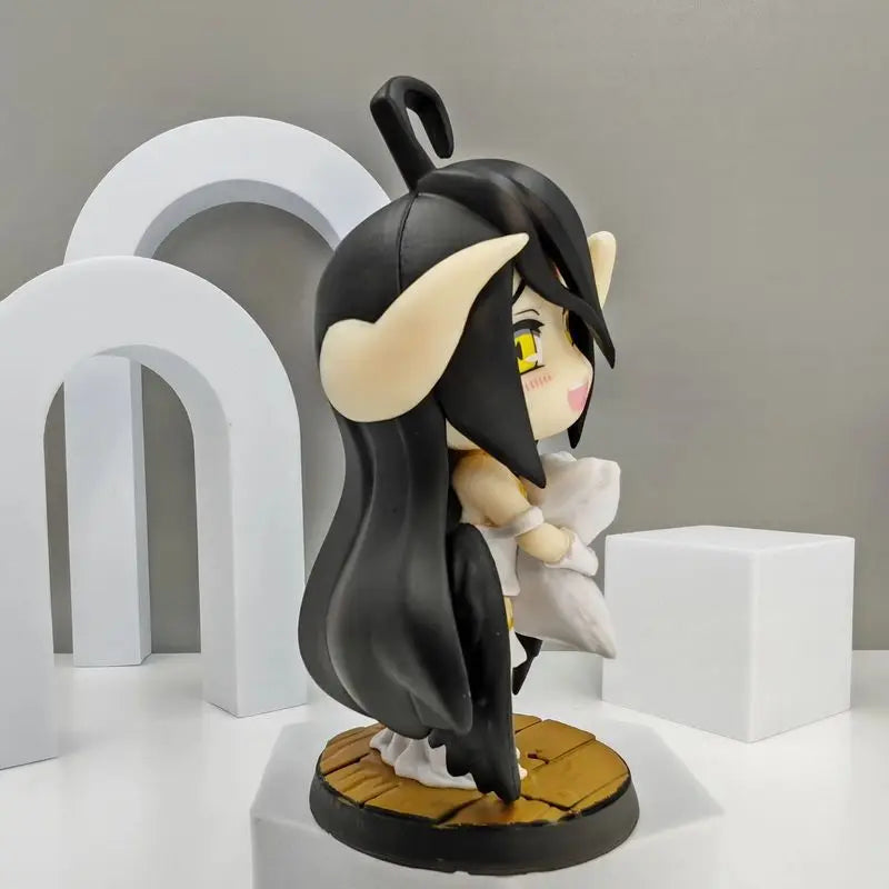 12cm Anime Overlord Pillow Albedo Q Version Figure Pvc Action Figure Pvc Model Doll Collection Decoration Kid Birthday Toy Gift