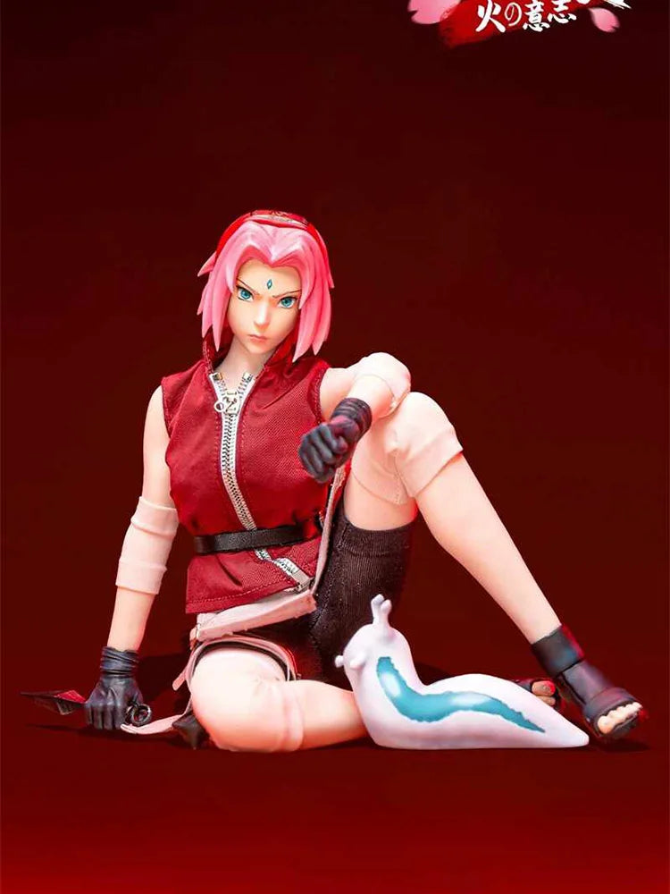 MOZ STUDIO MSAF003 1/6 Haruno Sakura Movable Girl Action Figure Anime Naruto Delicate 12" Full Set Female Soldier Collection