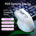 Inphic PG9 Kabelgebundene Maus, 75 g, leichte Gaming-Maus für E-Sport-Spiele, 12800 DPI, 6 Tasten, RGB-Lichteffekt
