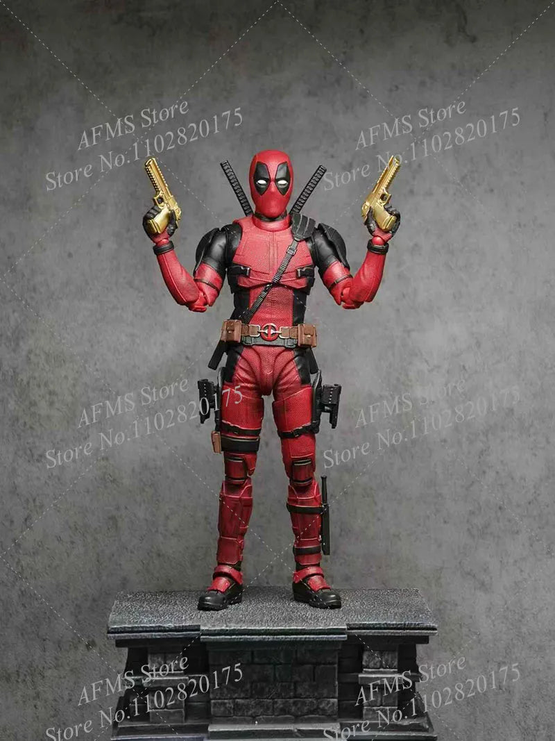 Manipple Studio 1/12 Scale Collectible Figure Deadpool Ryan Reynolds Head Sculpt Weapon Fit 6Inch S&Ml Action Figure Body Dolls