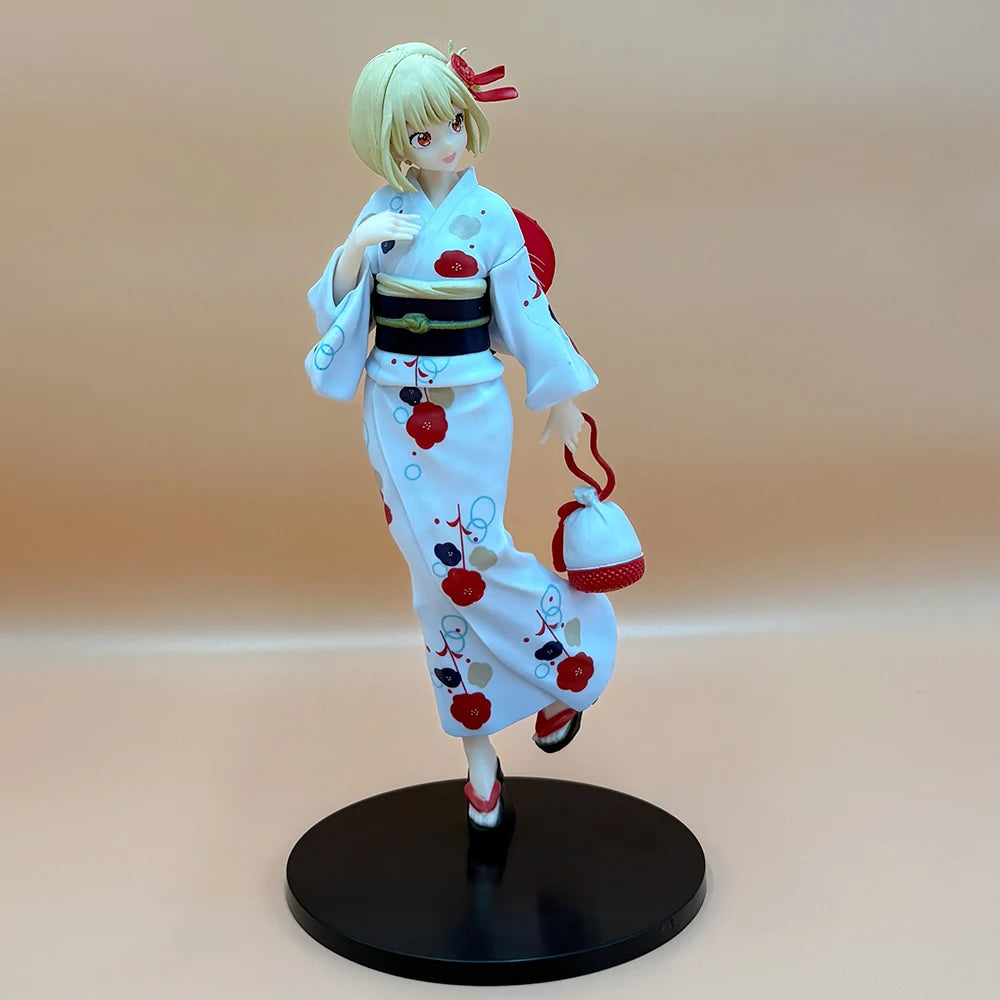 New Lycoris Recoil Nishikigi Chisato Inoue Takina Wafuku Travel Ver. PVC Anime Action Figures Kimono Model Collection Toys