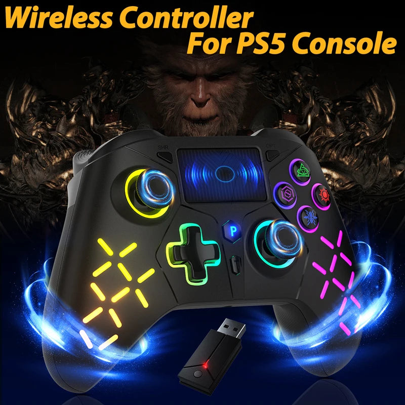 Wireless Controller for PS5 Console Steam/PC Joystick Turbo Dual Vibration Remote Control Rocker Supports BLACK MYTH WUKONG Game