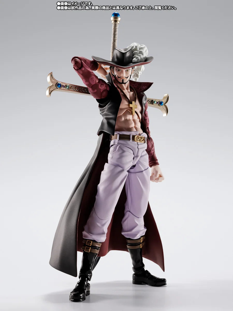 Original BANDAI S.H.Figuarts ONE PIECE DRACULE MIHAWK Anime Figure Toys PVC Model Collection Movable Action Figurine