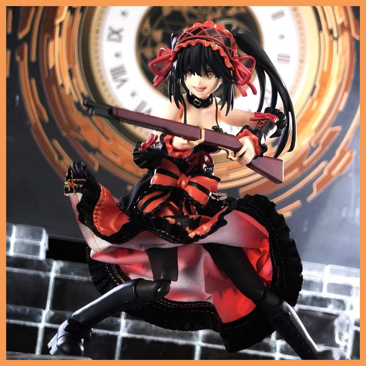 1/12 Scale Classic Anime Character Red Skirt Black Waistband Accessories For 6inchs figma Tokisaki Kurumi Action Figure Body