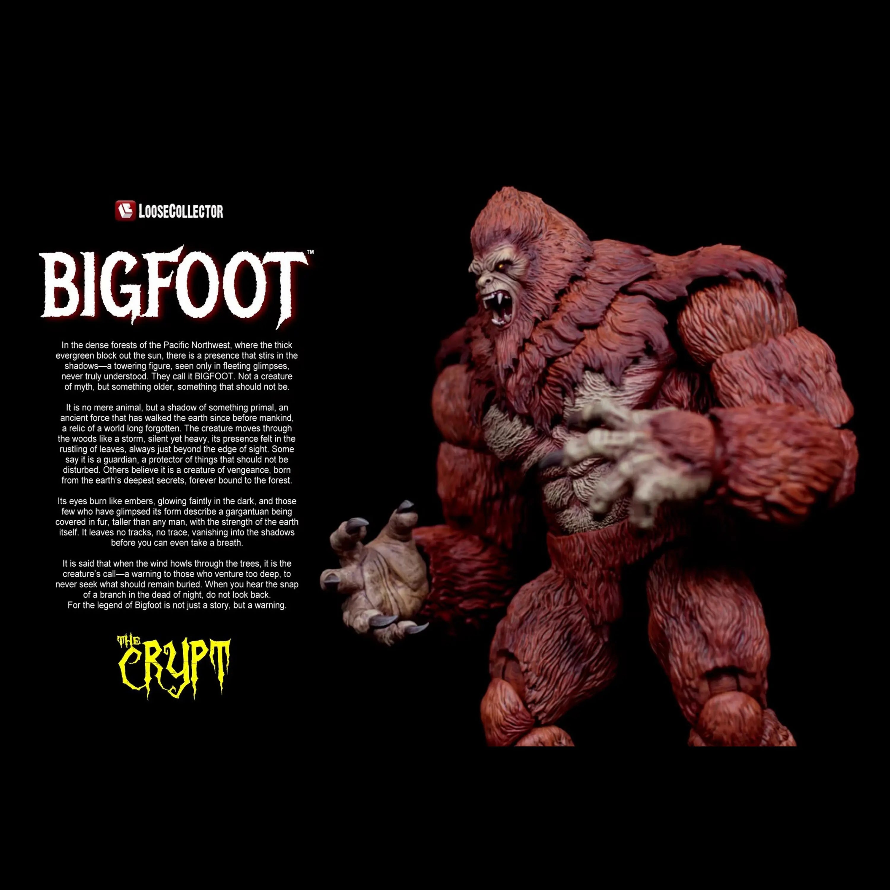 In Stock Original Monster 1/12 Snowman Bigfoot Black Giant Savage Movable Monster Collection Birthday Gift