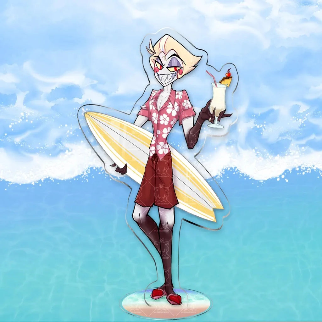 15Cm Creative Desktop Decorations Acrylic Standees for Hazbin Hotel Character Standing Plates Niffty Vaggie Charlie Husk Alastor