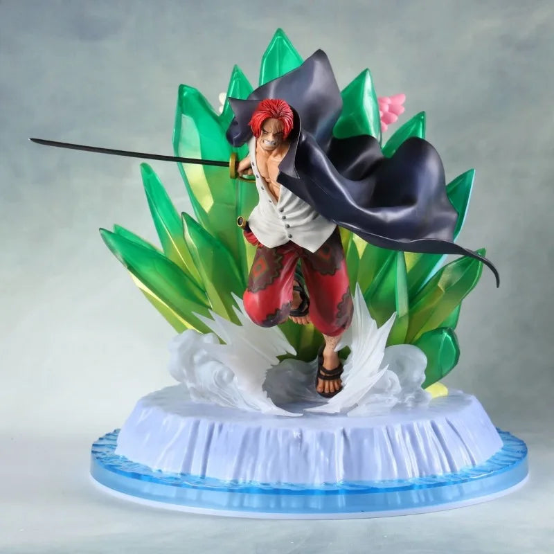 Bandai Original Box One Piece Super Fierce Battle Figuarts Zero Rothaarige Sängerin Shanks Uta Desktop Ornamente Sammlung Geschenke