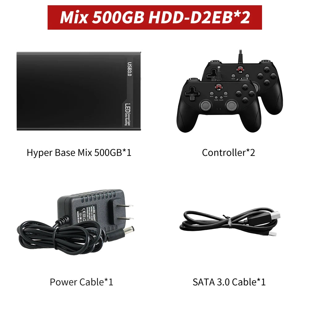 Popular Emulators Game Consoles&Game Hard Drive With 38000+ Games For PS3/PS2/Xbox/Saturn/Switch/Gamecube Plug&Play for WIN PC