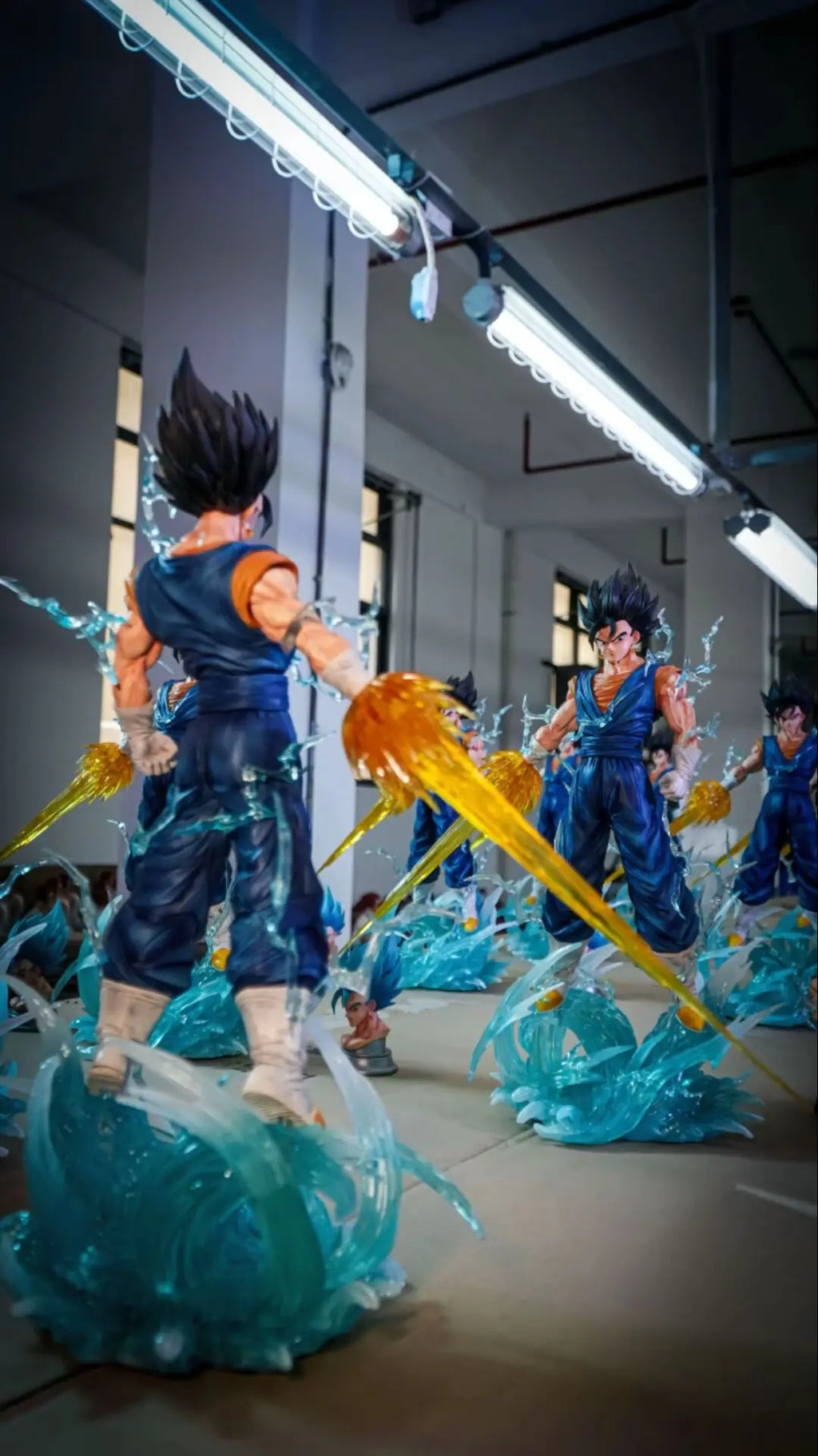 HOT-Presale JT studio Dragon Ball Anime Figures 1/6 37cm Vegetto Figures 3 heads PVC Statue Model Gifts Toys Can emit light