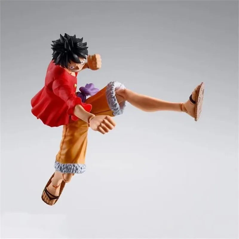 One Piece Luffy Action Figure - Anime Desktop Model Statue Collectible Ornament Gift for Fans Hand-Painted Figurine