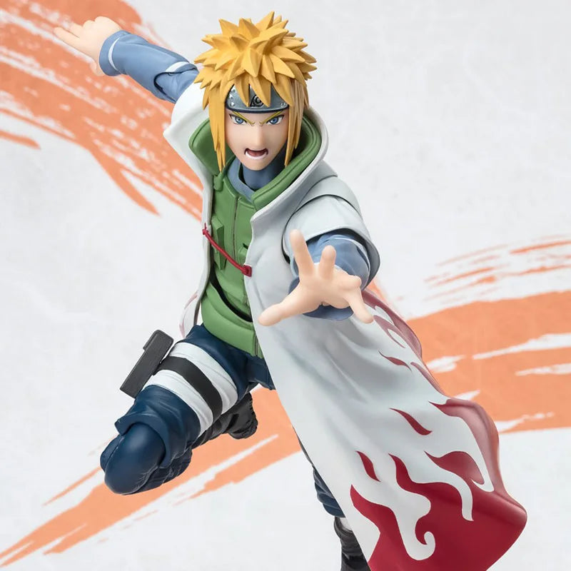 In Stock Bandai Original S.H.Figuarts SHF Minato Namikaze -NARUTOP99 Edition- Anime Action Figure Model Finishe Toy Gift for kid